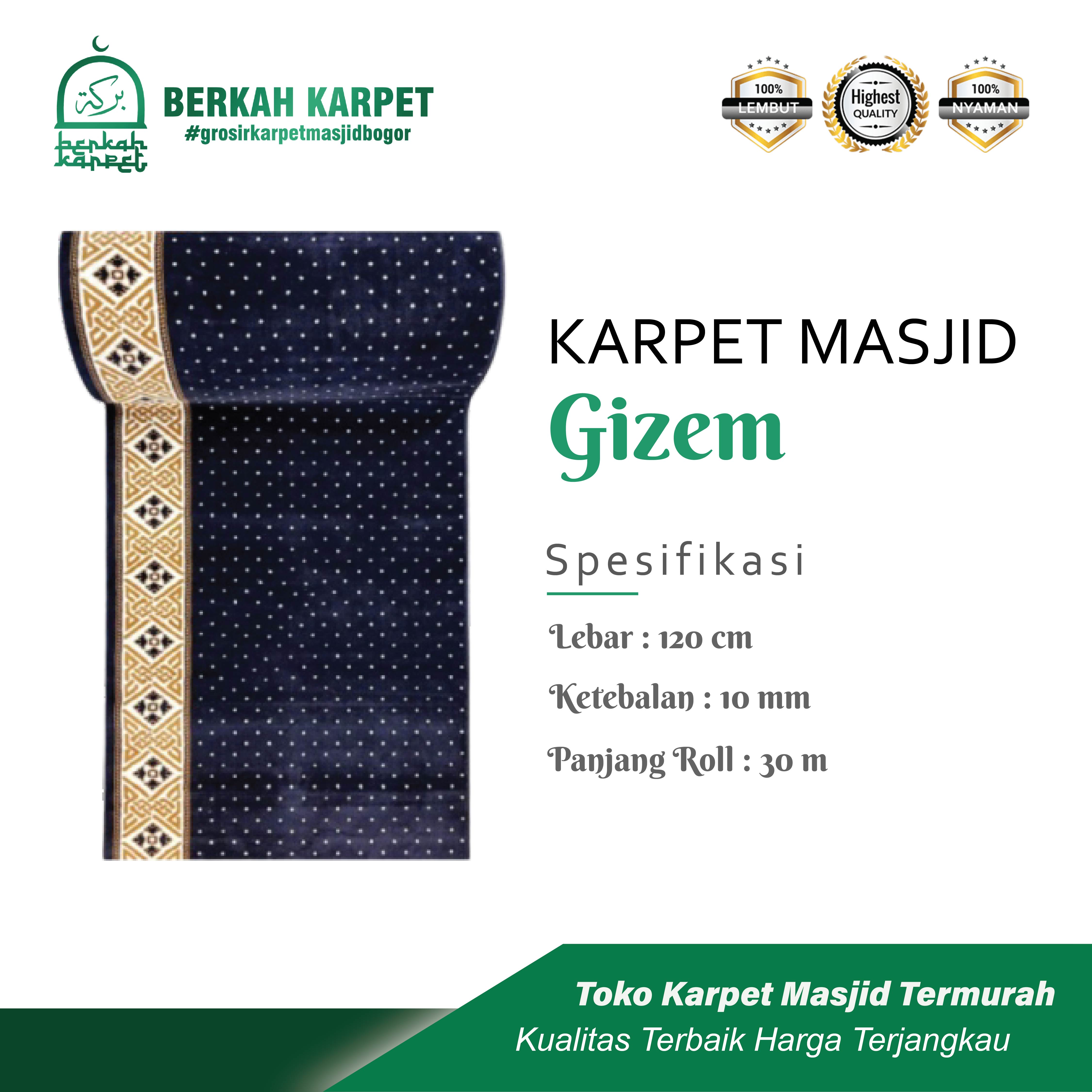 GIZEM KARPET MASJID METERAN SEMI TURKI